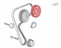 Fiat Stilo Cam belt idlers/tensioners. Part Number 60603808